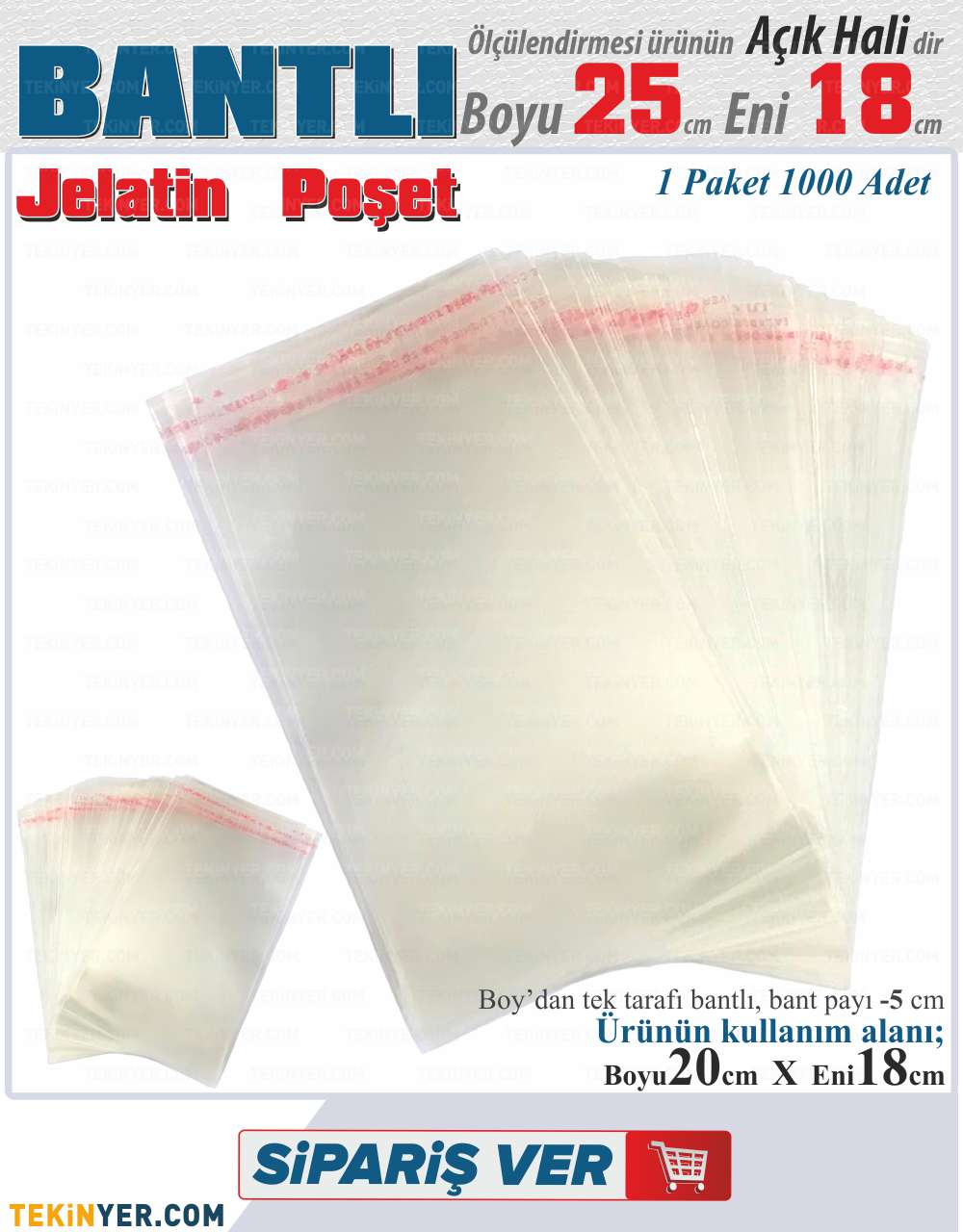 18x25 Bantlı Jelatin