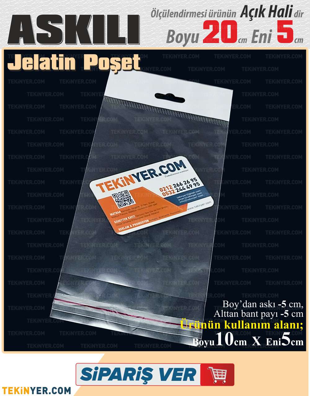 5x20 cm Askılı Jelatin